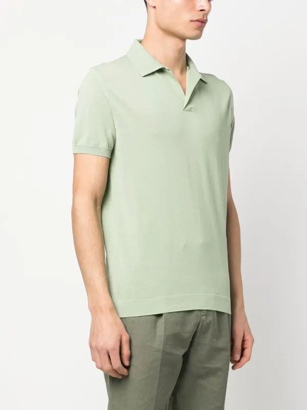 Loro Piana Classic Cotton Polo Shirt | Green | FARFETCH IN