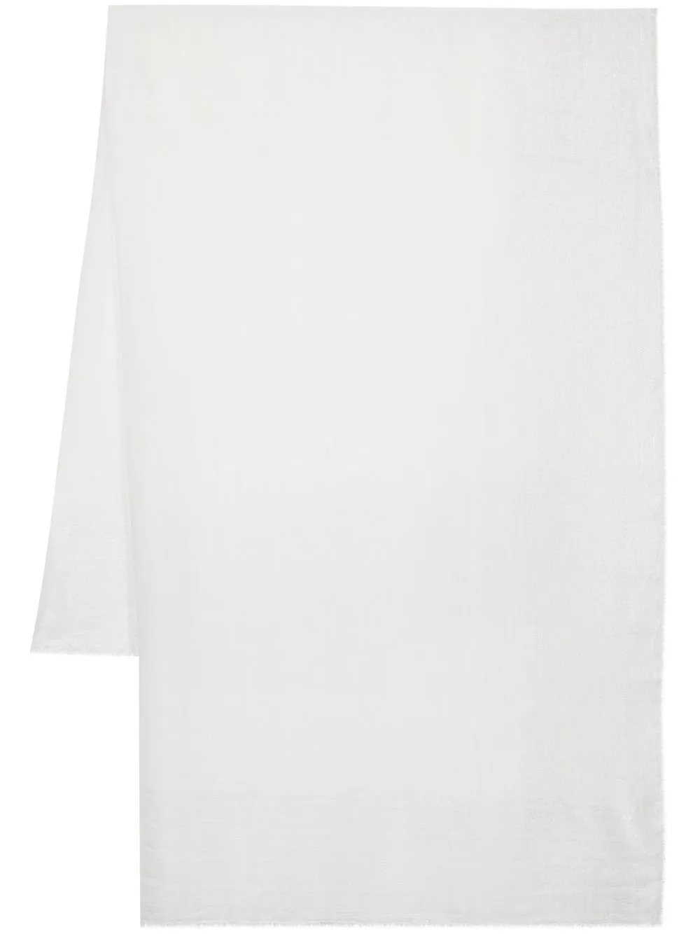 

Faliero Sarti frayed lightweight scarve - White