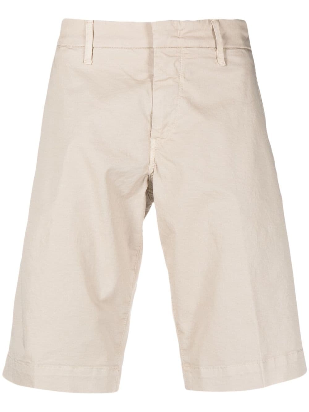 Shop Fay Logo-patch Stretch-cotton Bermuda Shorts In Neutrals