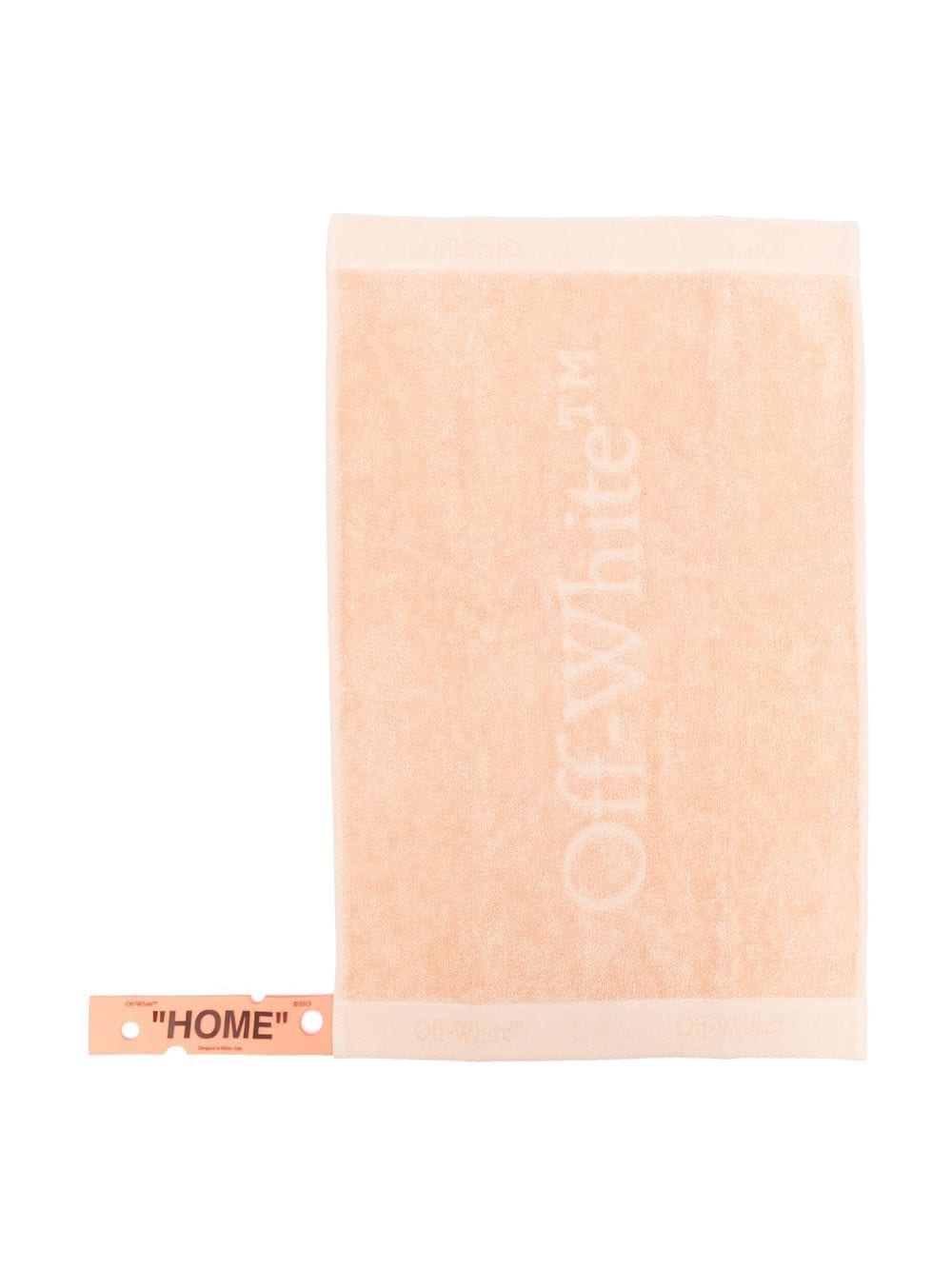 Shop Off-white Bookish Logo-jacquard Set Of Two Towels In Orange