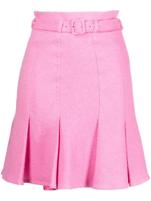 Patou belted high-waisted skirt