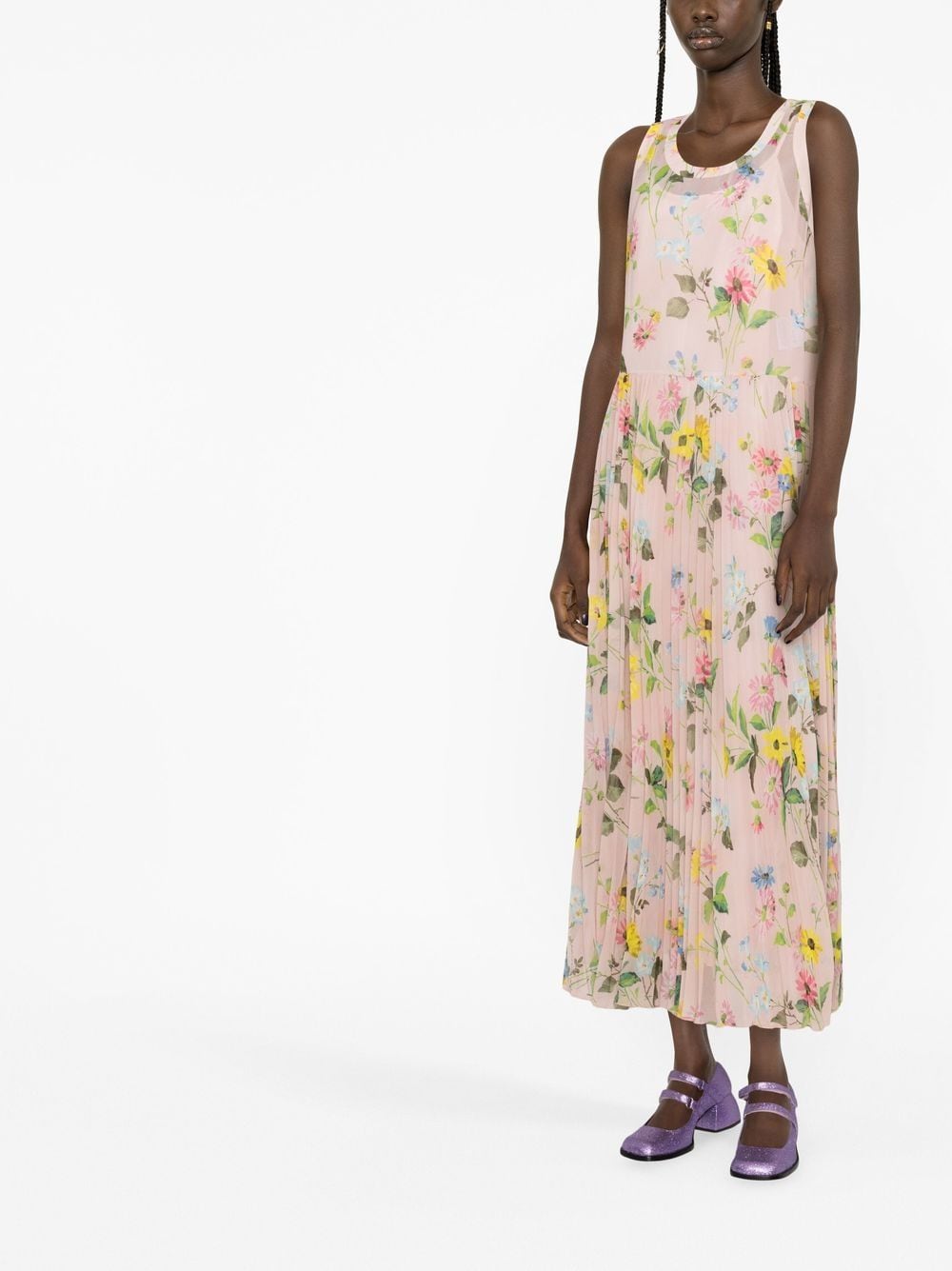 RED Valentino Jurk met bloemenprint - Roze