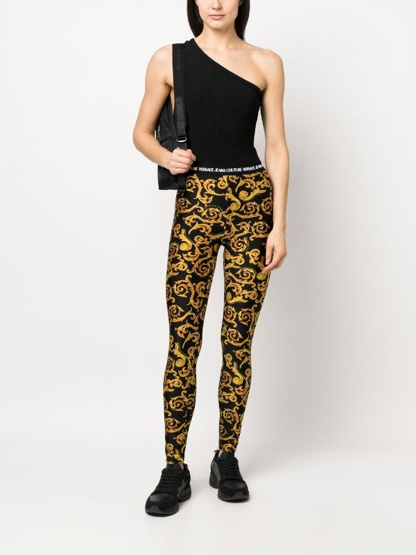 Versace Jeans Couture Sketch Couture-print Leggings - Farfetch