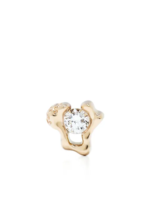 Maria Black 14kt Star Gelbgoldohrstecker mit einem Diamanten