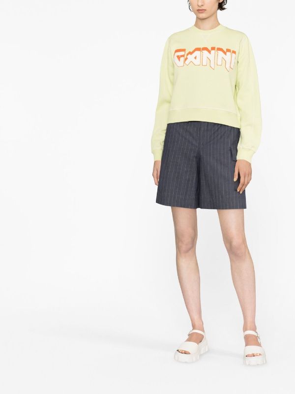 GANNI Isoli Rock Crew Neck Sweatshirt - Farfetch