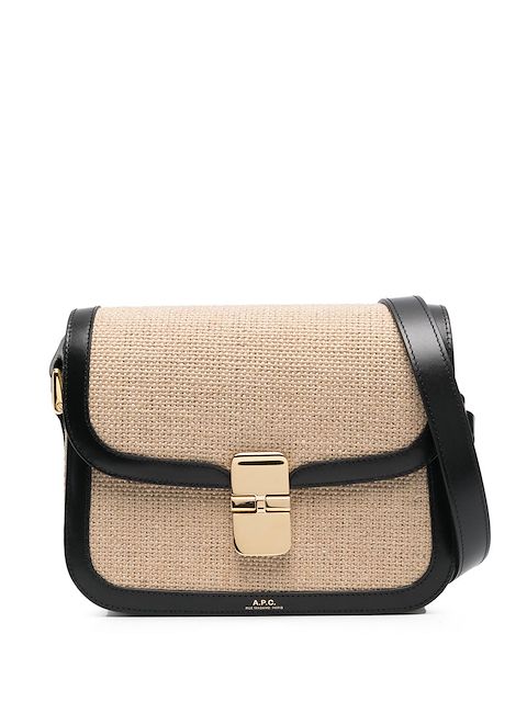 A.P.C. small Grace jute shoulder bag