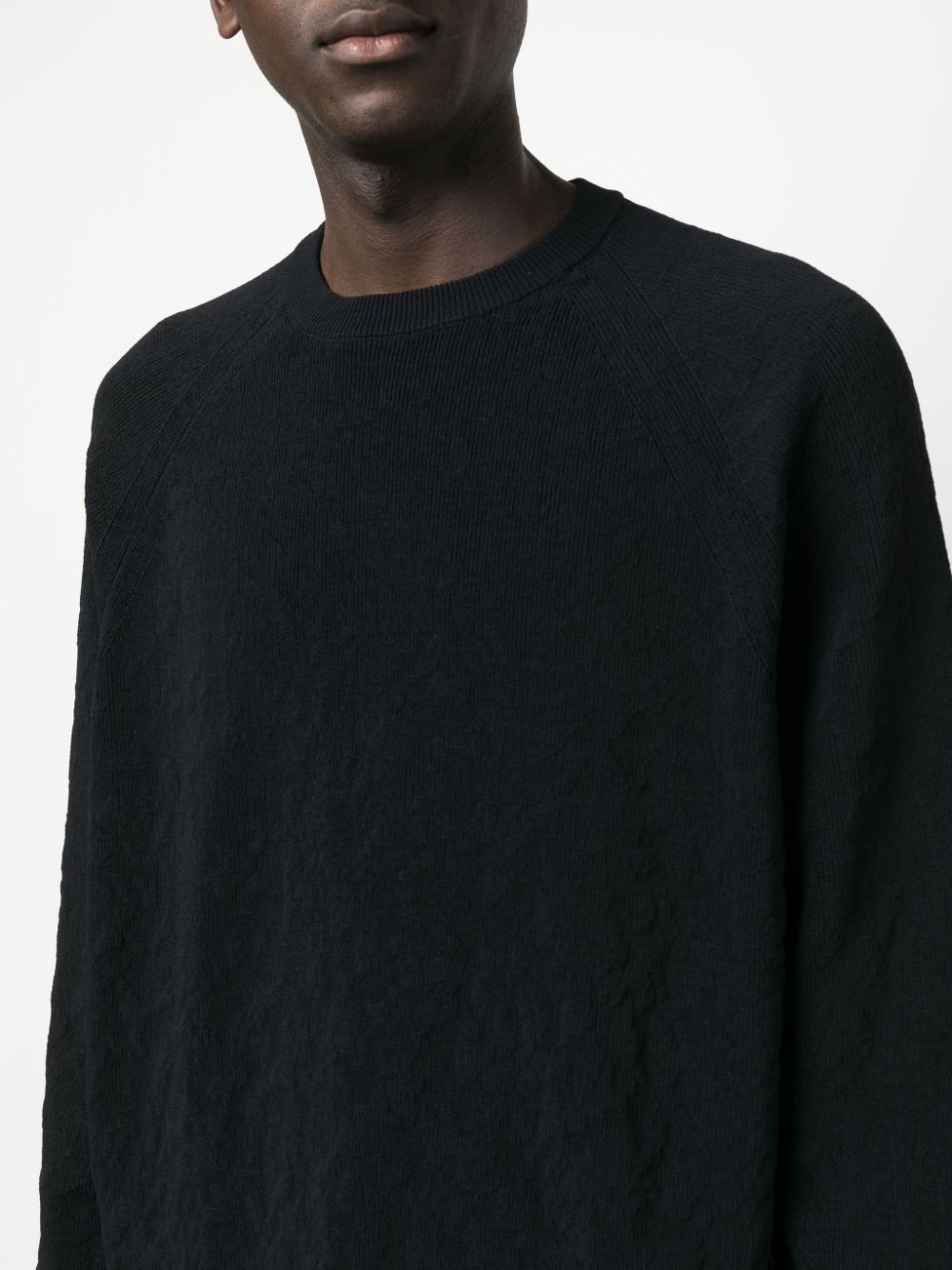 Shop Y-3 Organic-cotton-blend Plain Sweatshirt In Black