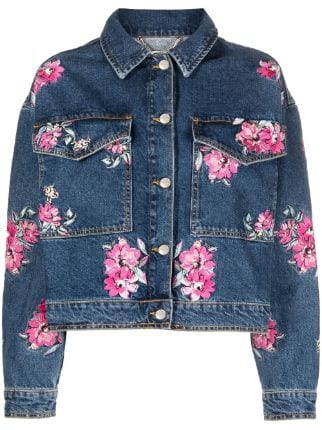 Floral Embroidered Denim Jacket