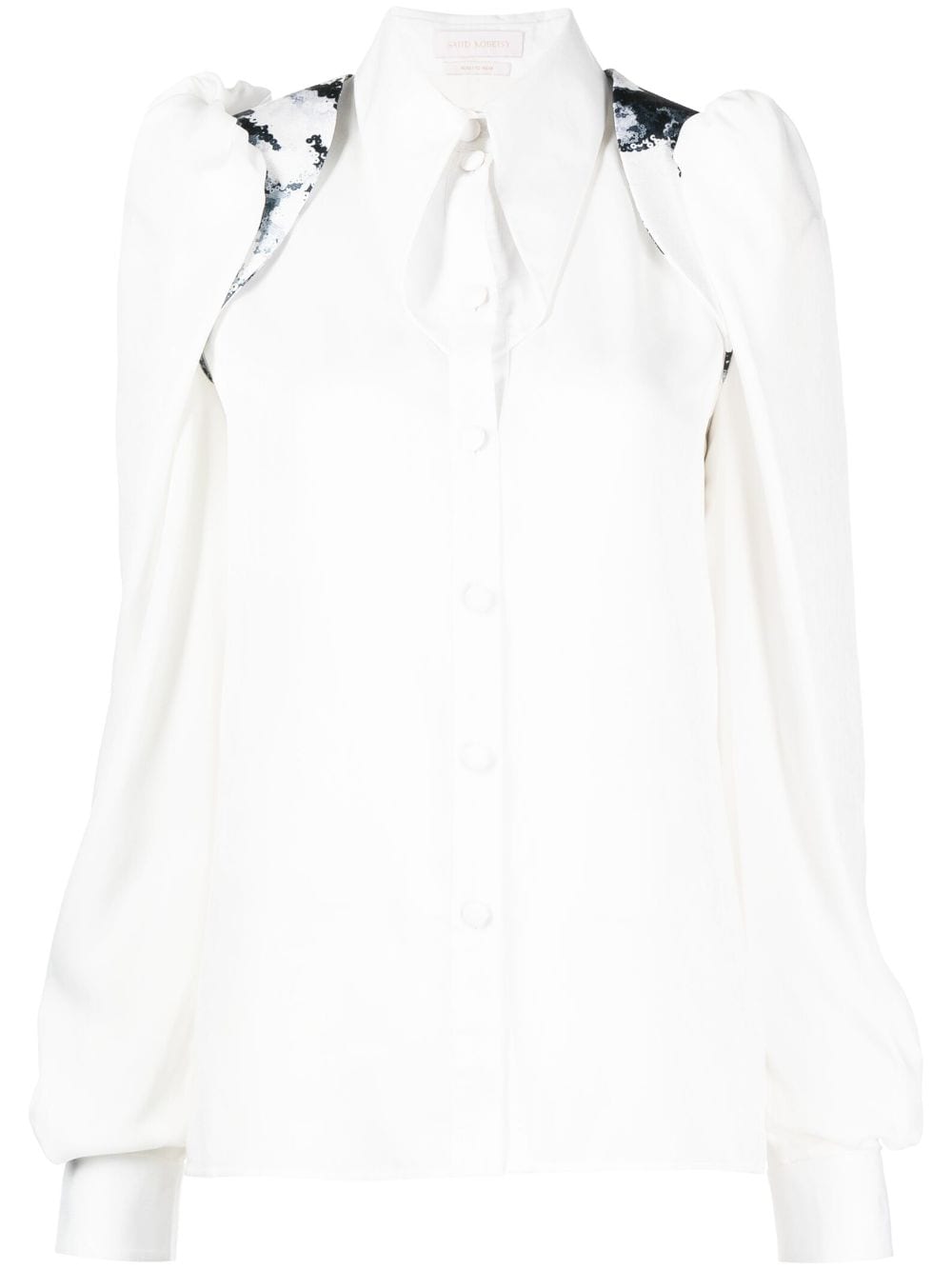 Saiid Kobeisy Oversized Pointed Collar Shirt In White