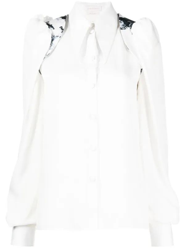 Oversized white 2025 collar shirt