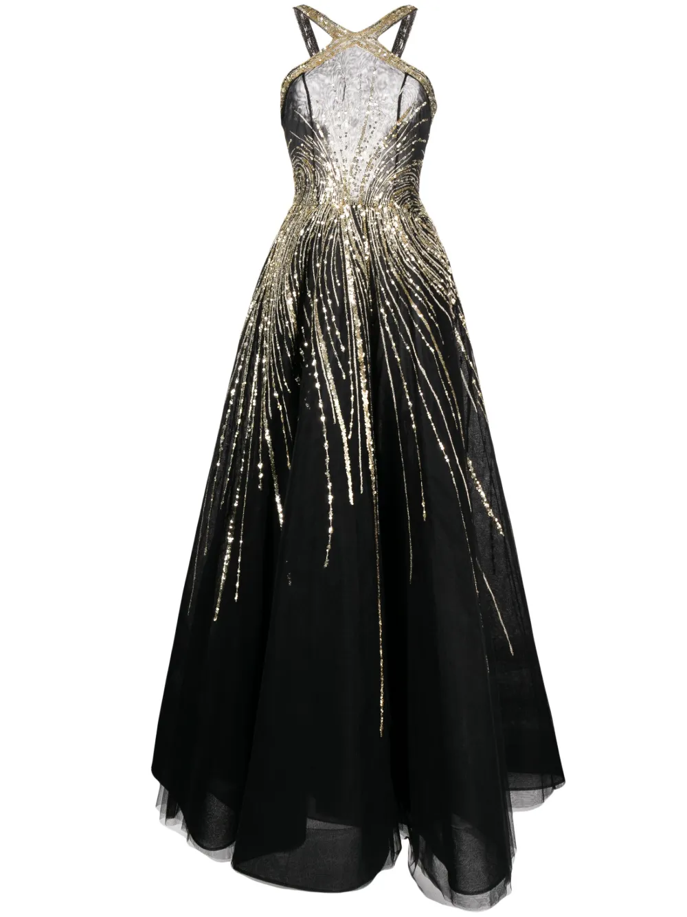 Saiid Kobeisy Sequin-embellished Gown In Black