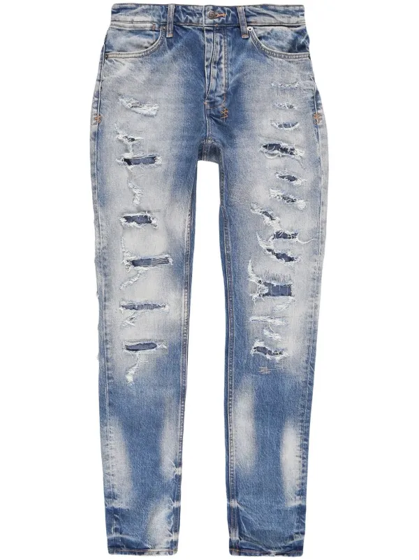 ripped detail slim fit jeans