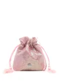 Isla mesh logo-plaque shoulder bag - Pink