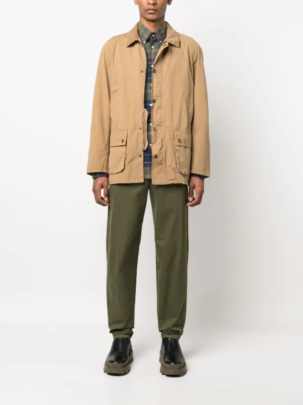 Barbour ボタン シャツジャケット | ブラウン | FARFETCH JP