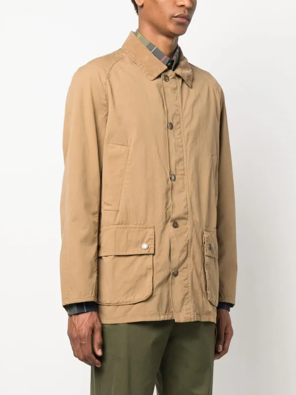 Barbour ボタン シャツジャケット | ブラウン | FARFETCH JP