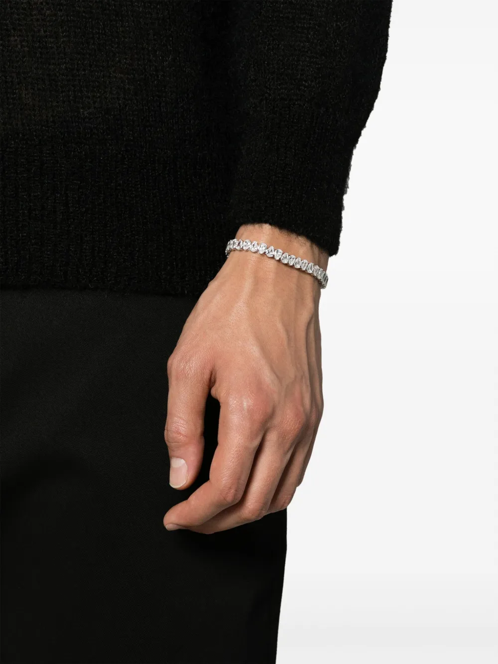 Hatton Labs Pear Tennis armband met zirkonia - Zilver