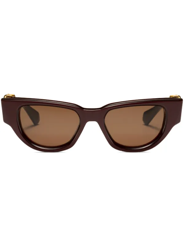 Valentino - Cat-Eye Acetate Sunglasses - Red - Valentino Eyewear