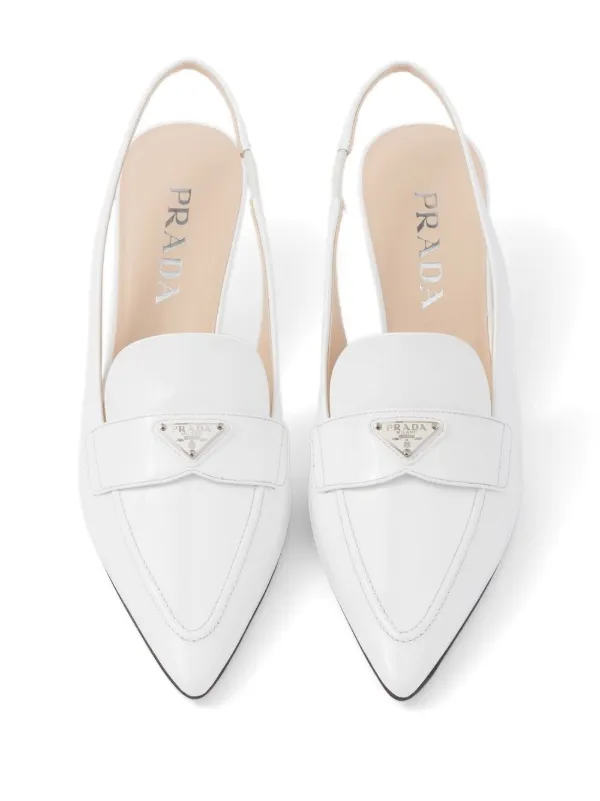 Prada shop white slingback