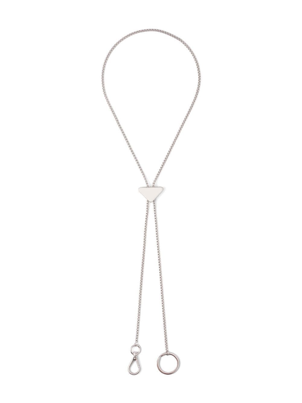 Prada Metalen sleutelhanger - Zilver