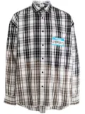 VETEMENTS My Name Is checked shirt - Black