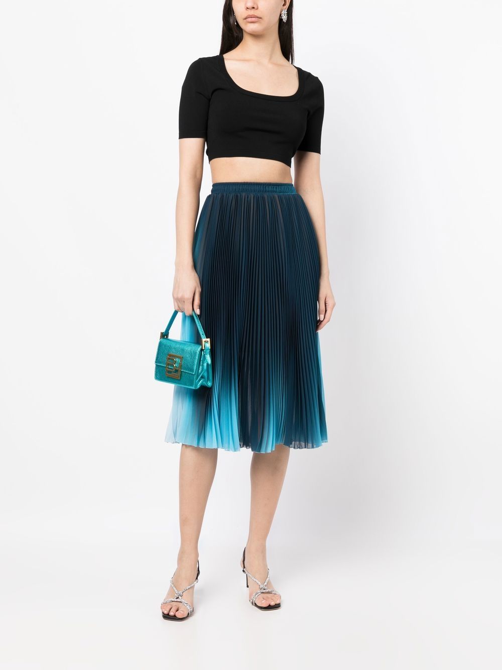 Ermanno Scervino Faded Pleated Midi Skirt - Farfetch