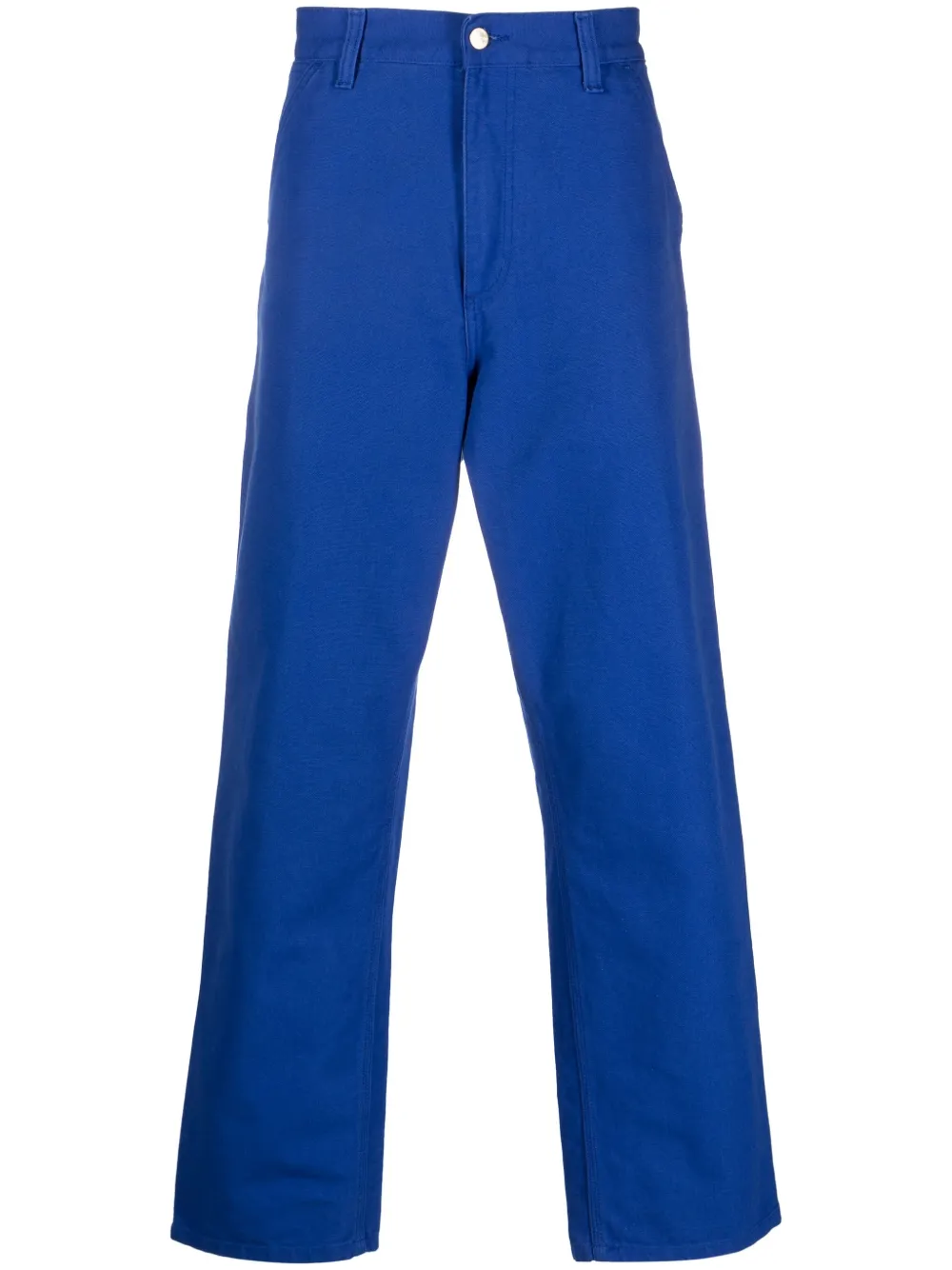 Carhartt Straight-leg Cotton Trousers In Blue