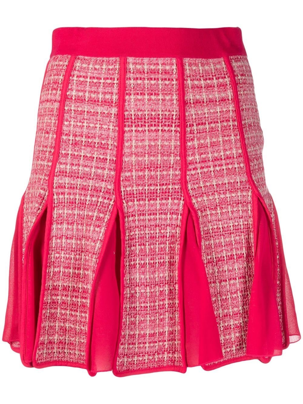 Shop Elisabetta Franchi High-waisted Pleated Skirt In Pink