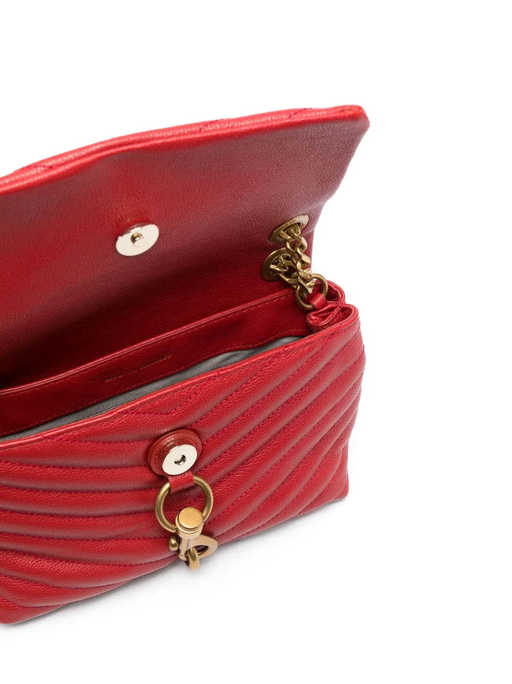 Rebecca Minkoff Matelassé Chainlink Crossbody Bag In Red ModeSens