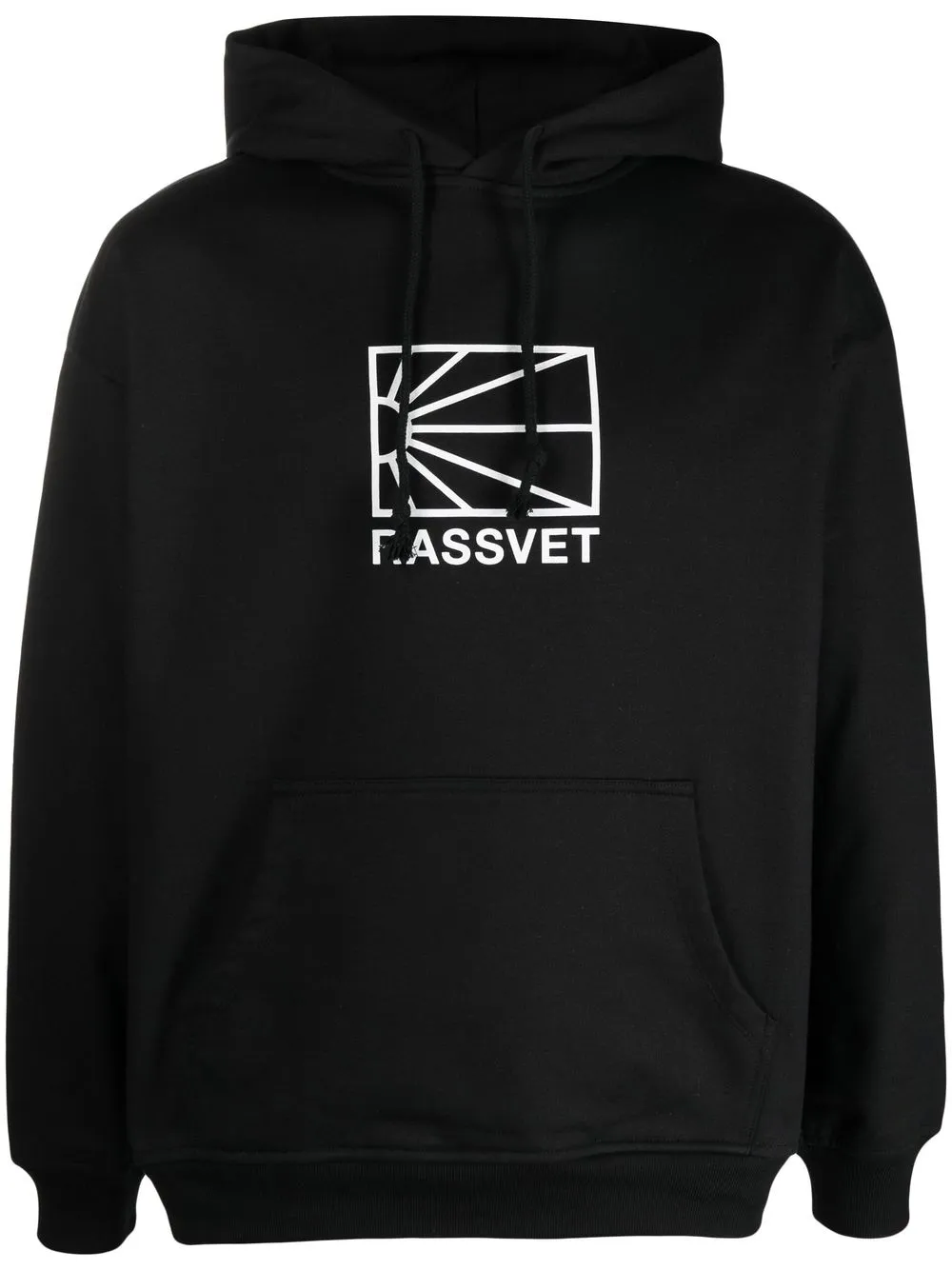 PACCBET graphic-print cotton hoodie - Black