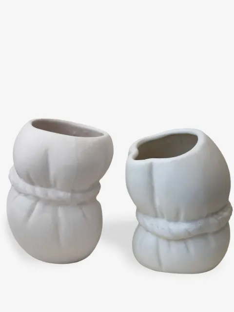 Completedworks Two Misfits rope-detailing vases (14.5cm)