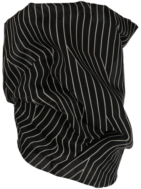 Rick Owens blusa de seda asimétrica