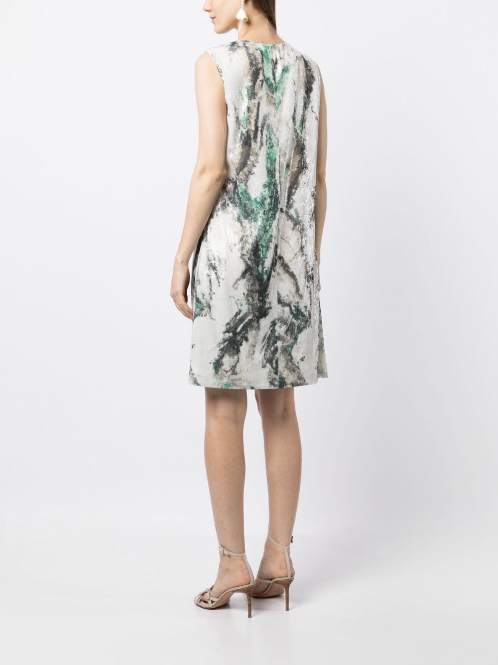 Shop Saiid Kobeisy Graphic-print Sequin Dress In Multicolour
