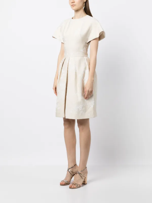 SAIID KOBEISY Knee-Length Flared Dress - White