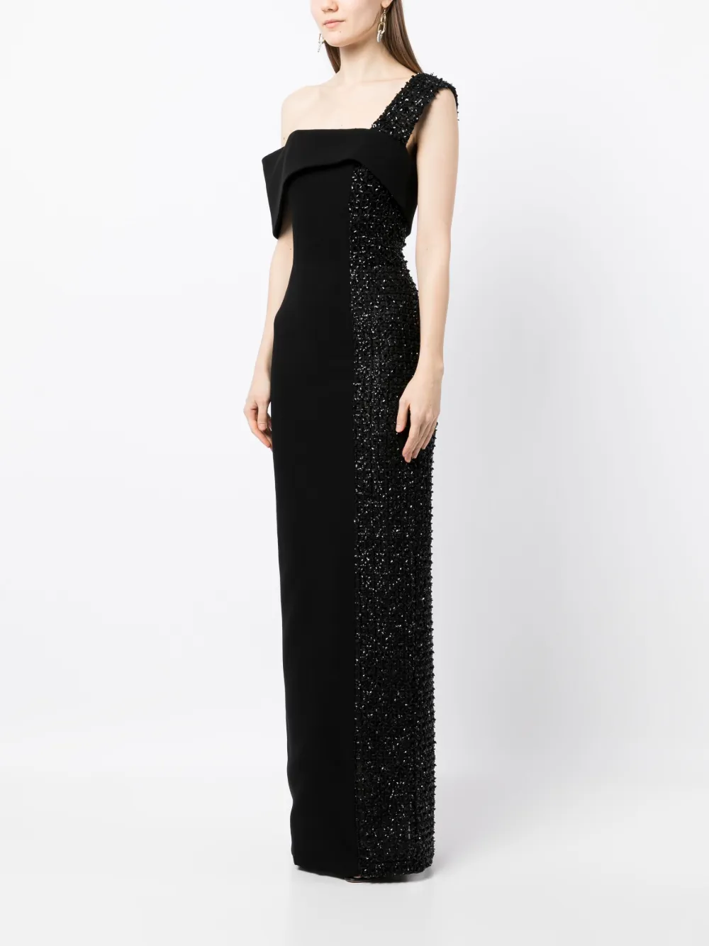 Saiid Kobeisy Bead-embellished Gown In Black