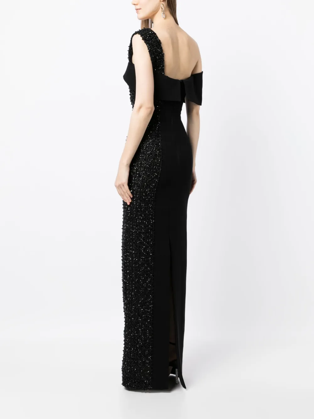 Saiid Kobeisy Bead-embellished Gown In Black