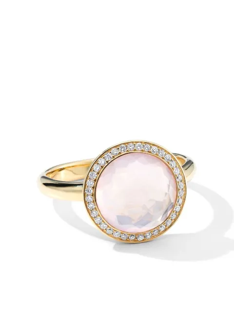 IPPOLITA anillo Lollipop® mini en oro amarillo de 18kt con cuarzo y diamante