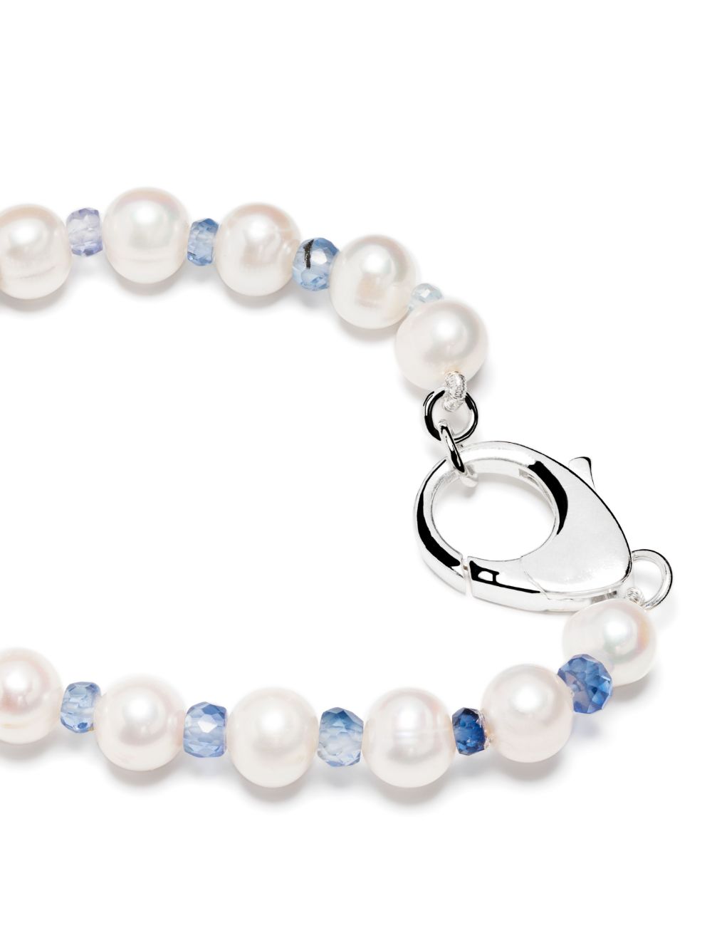 Shop Hatton Labs Crystal-embellished Pearl Bracelet In White