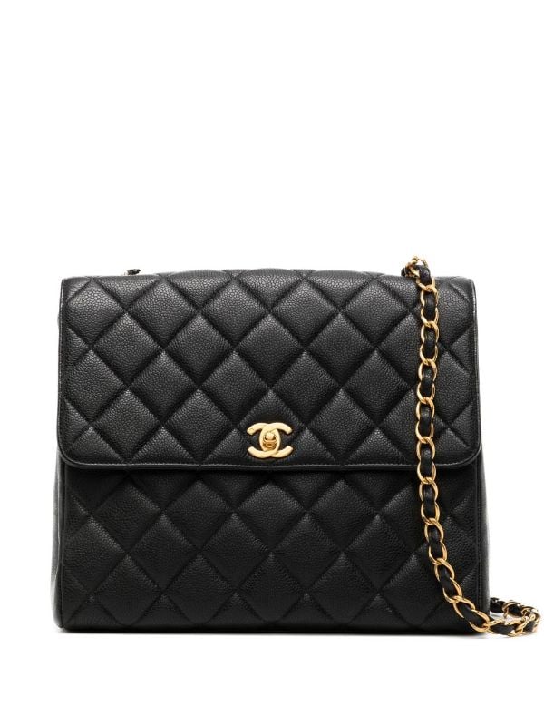 CHANEL Pre-Owned 1995 CC Turn-lock diamond-quilted Shoulder Bag - Farfetch