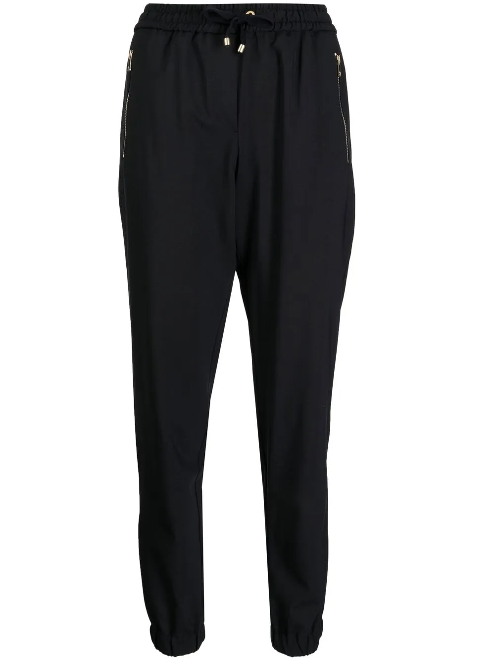 Lorena Antoniazzi zipper drawstring waist track pants