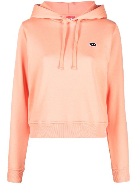 Diesel logo-patch drawstring hoodie Women