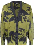 Diesel intarsia-knit pattern cardigan - Black