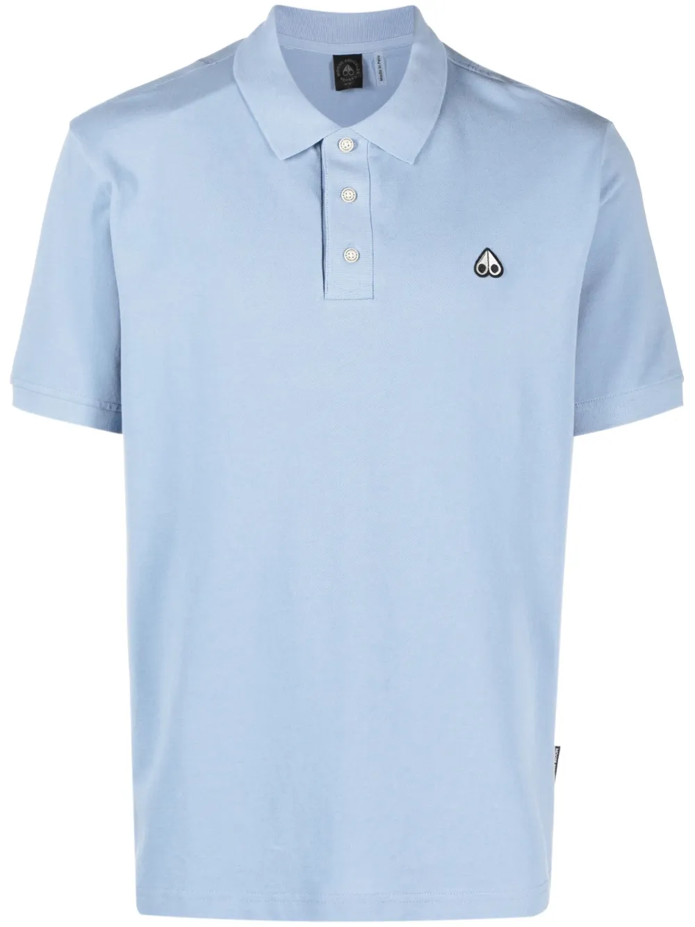 Moose Knuckles Embroidered-logo Cotton Polo Shirt In Blue