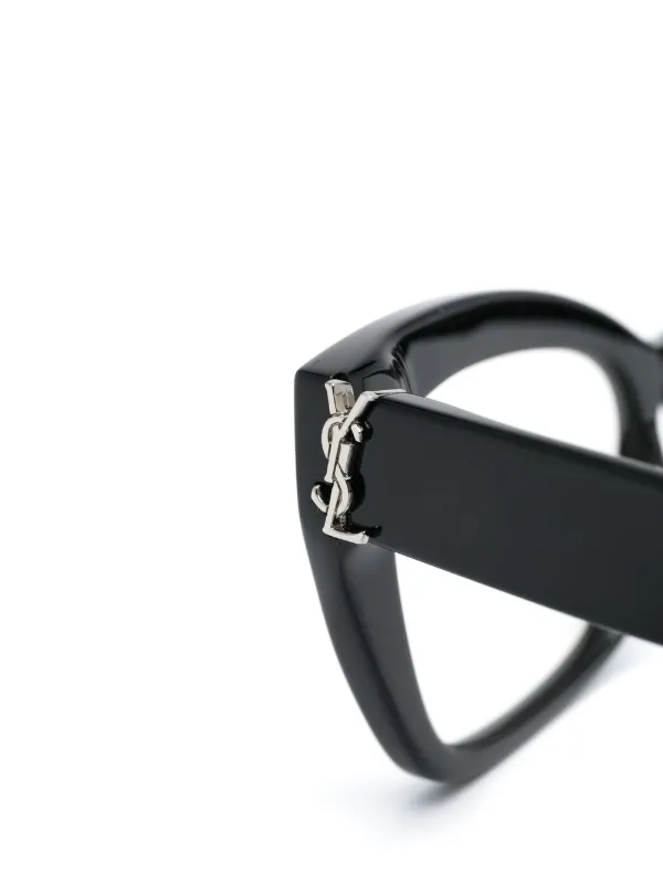 SAINT LAURENT キャットアイフレームメガネ Saint Laurent Eyewear キャットアイ眼鏡フレーム | ブラック