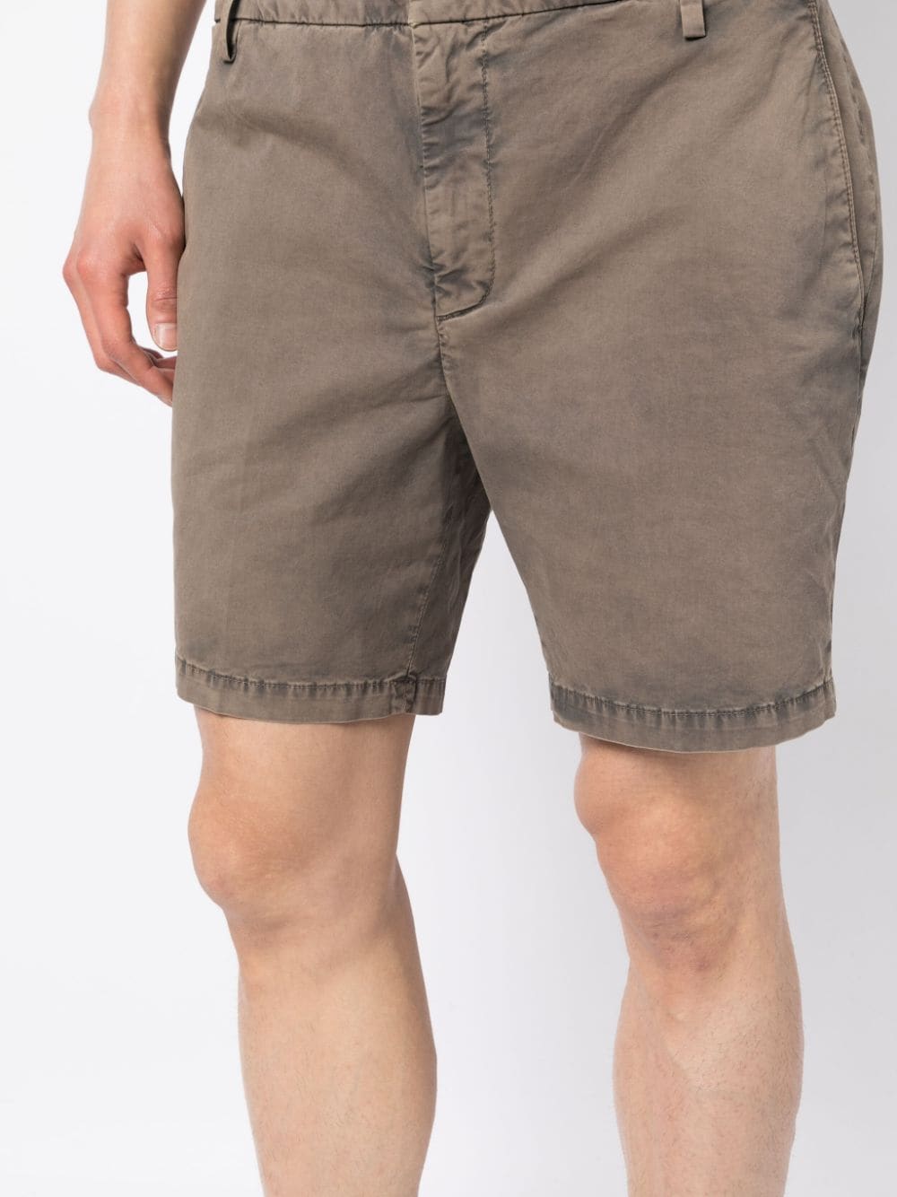 Shop Dondup Straight-leg Denim Shorts In Braun