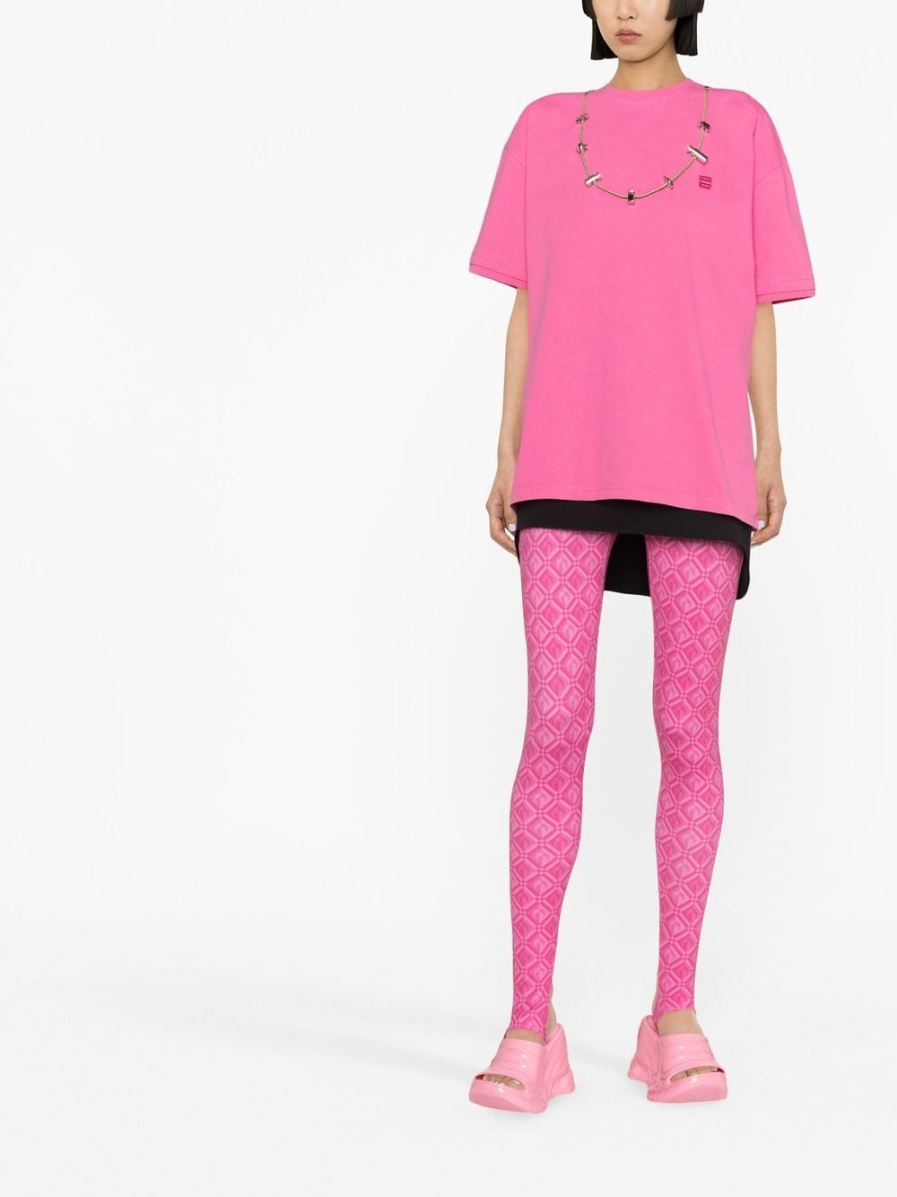 AMBUSH T-shirt met kettingdetail - Roze