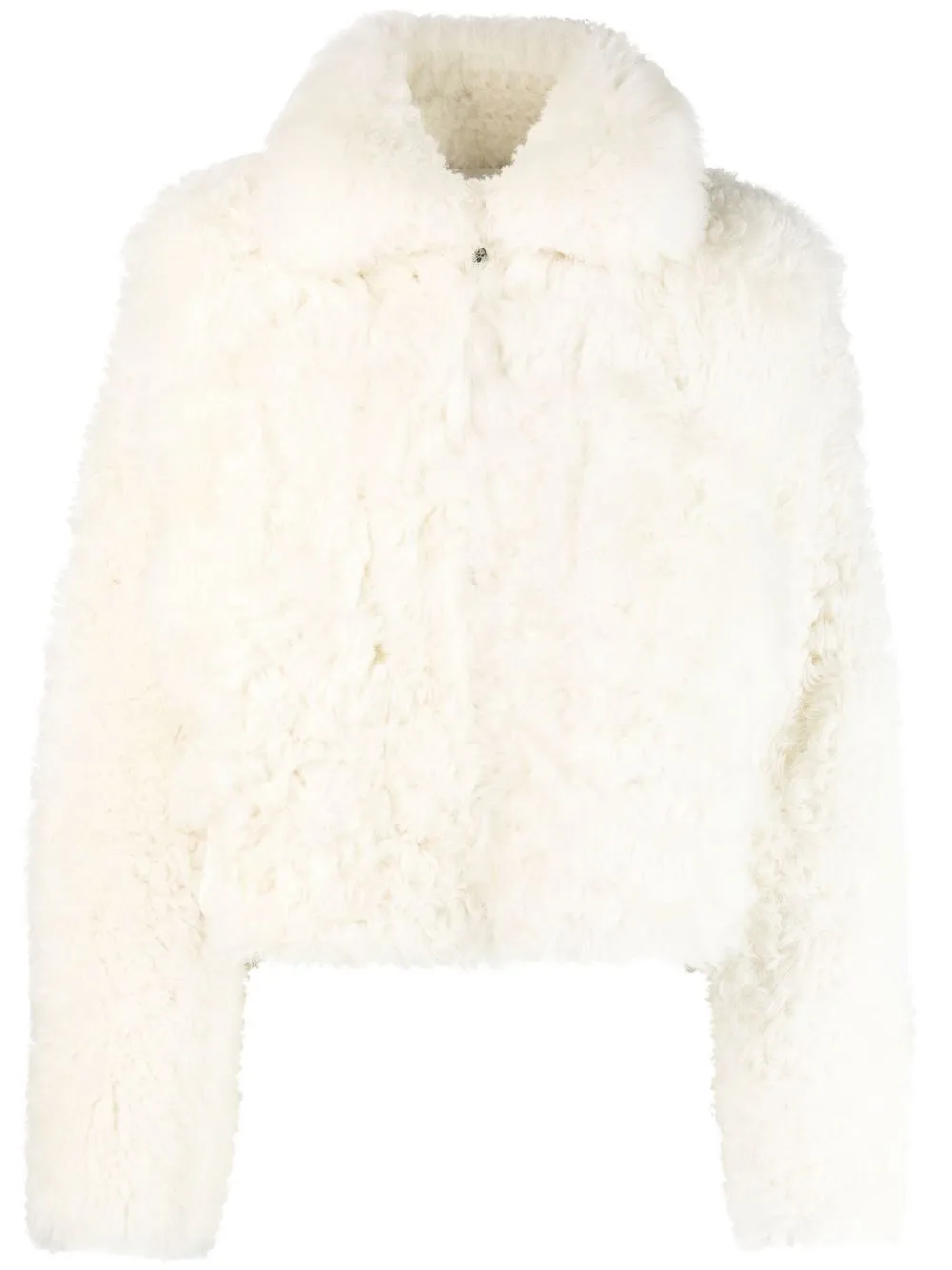 Inès & Maréchal shearling cropped jacket
