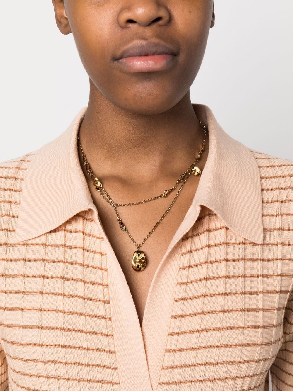 Shop Lemaire Estampe Chain-link Necklace In Gold
