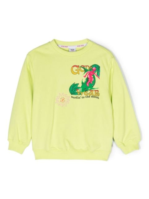 Gcds Kids graphic-print cotton sweatshirt