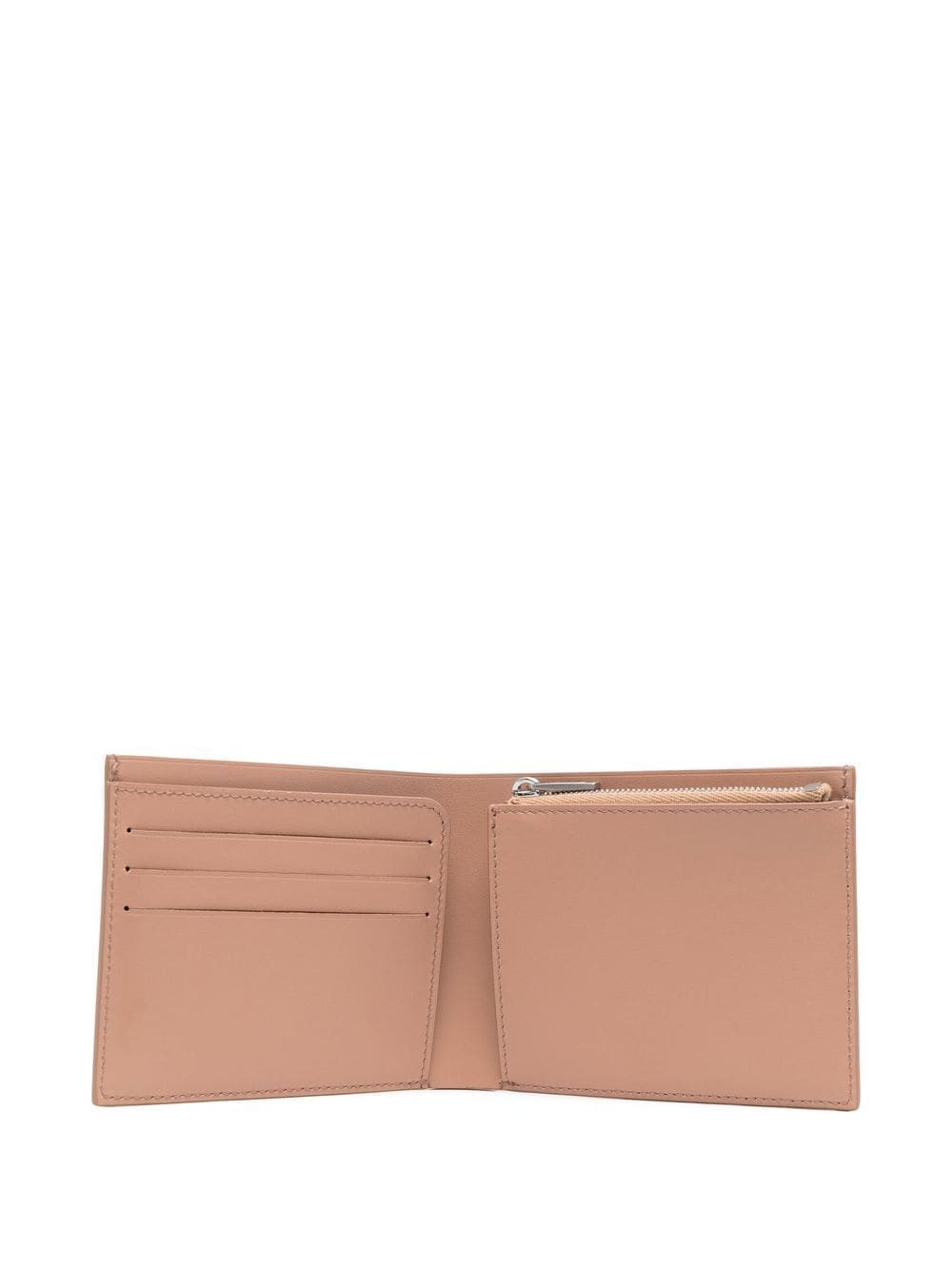 Shop Jil Sander Leather Folding Wallet In Nude