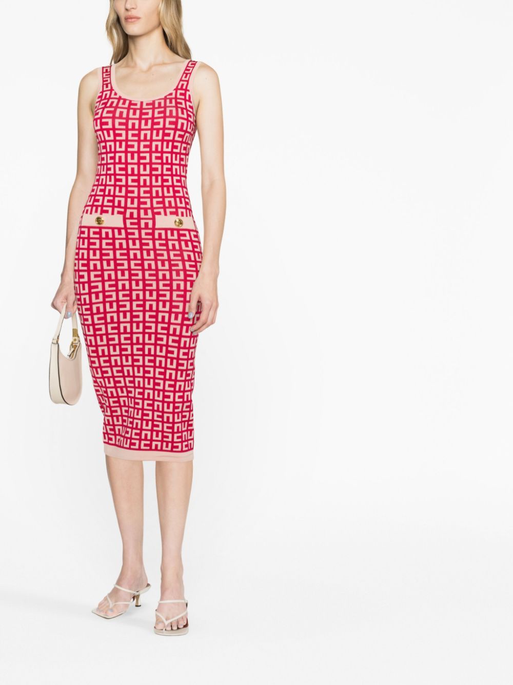 Elisabetta Franchi Mini-jurk met jacquard - Roze